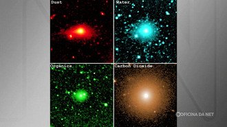 Composição orgânica do 3I/ATLAS após análise inédtia. Imagem: NASA/JPL-Caltech